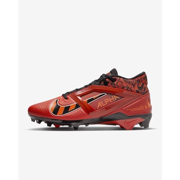 Nike‎ Alpha Menace 4 Pro NRG so 10 Mens Picante Red Orange Football Cleats Shoes main image 5